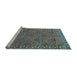 Sideview of Machine Washable Persian Light Blue Traditional Rug, wshtr3051lblu