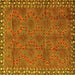 Square Persian Yellow Traditional Rug, tr3051yw