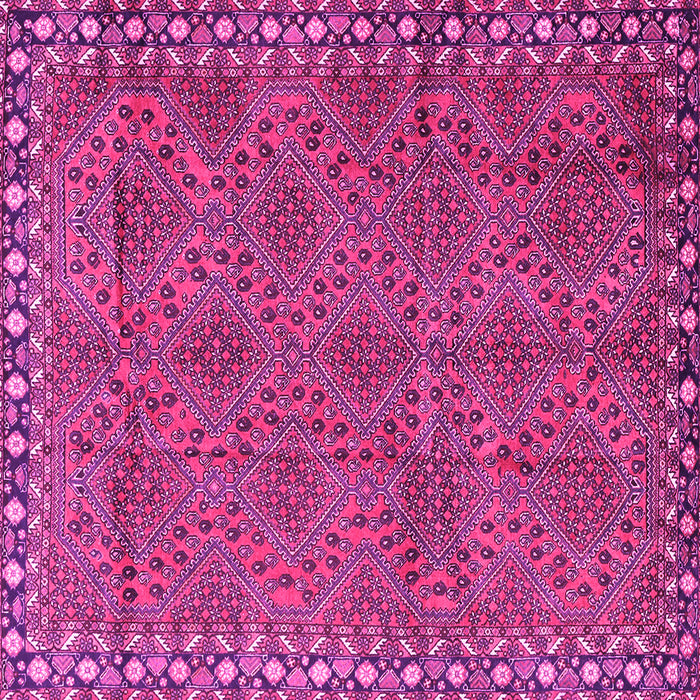 Square Machine Washable Persian Pink Traditional Rug, wshtr3051pnk