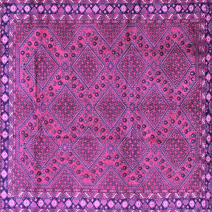 Square Machine Washable Persian Purple Traditional Area Rugs, wshtr3051pur