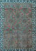 Machine Washable Persian Light Blue Traditional Rug, wshtr3051lblu