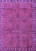 Machine Washable Persian Purple Traditional Area Rugs, wshtr3051pur