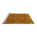 Sideview of Machine Washable Persian Yellow Traditional Rug, wshtr3051yw