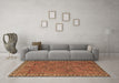 Machine Washable Persian Brown Traditional Rug in a Living Room,, wshtr3051brn