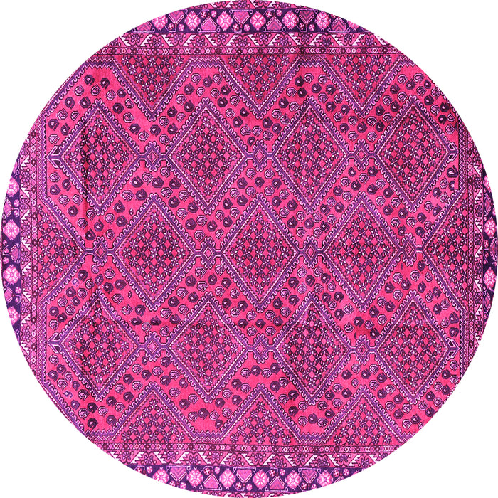 Round Persian Pink Traditional Rug, tr3051pnk
