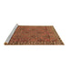 Sideview of Machine Washable Persian Brown Traditional Rug, wshtr3051brn