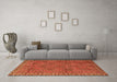 Machine Washable Persian Orange Traditional Area Rugs in a Living Room, wshtr3051org