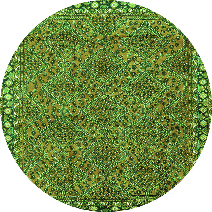 Machine Washable Persian Green Traditional Area Rugs, wshtr3051grn