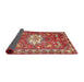 Sideview of Traditional Tangerine Pink Animal Rug, tr3052