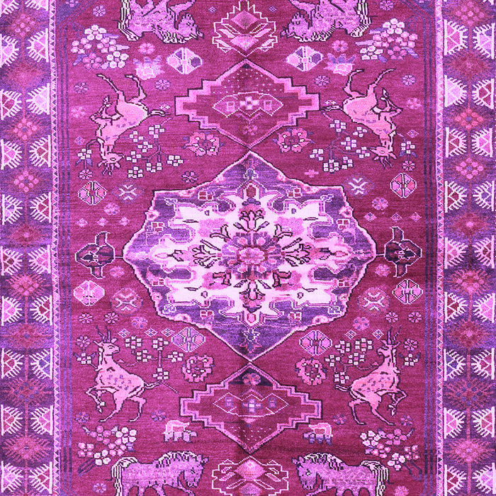 Machine Washable Animal Purple Traditional Area Rugs, wshtr3052pur