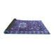 Sideview of Animal Blue Traditional Rug, tr3052blu