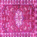 Square Animal Pink Traditional Rug, tr3052pnk