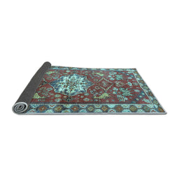 Sideview of Animal Light Blue Traditional Rug, tr3052lblu