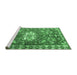 Sideview of Machine Washable Animal Emerald Green Traditional Area Rugs, wshtr3052emgrn
