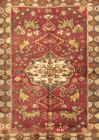 Animal Brown Traditional Rug, tr3052brn