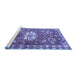 Sideview of Machine Washable Animal Blue Traditional Rug, wshtr3052blu