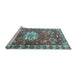 Sideview of Machine Washable Animal Light Blue Traditional Rug, wshtr3052lblu