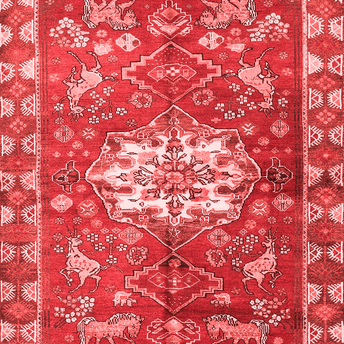 Animal Red Traditional Area Rugs
