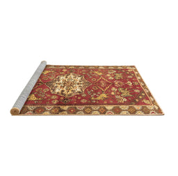 Sideview of Machine Washable Animal Brown Traditional Rug, wshtr3052brn