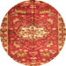 Square Animal Orange Traditional Rug, tr3052org