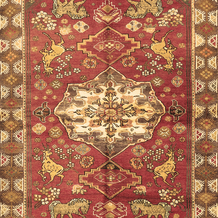 Machine Washable Animal Brown Traditional Rug, wshtr3052brn