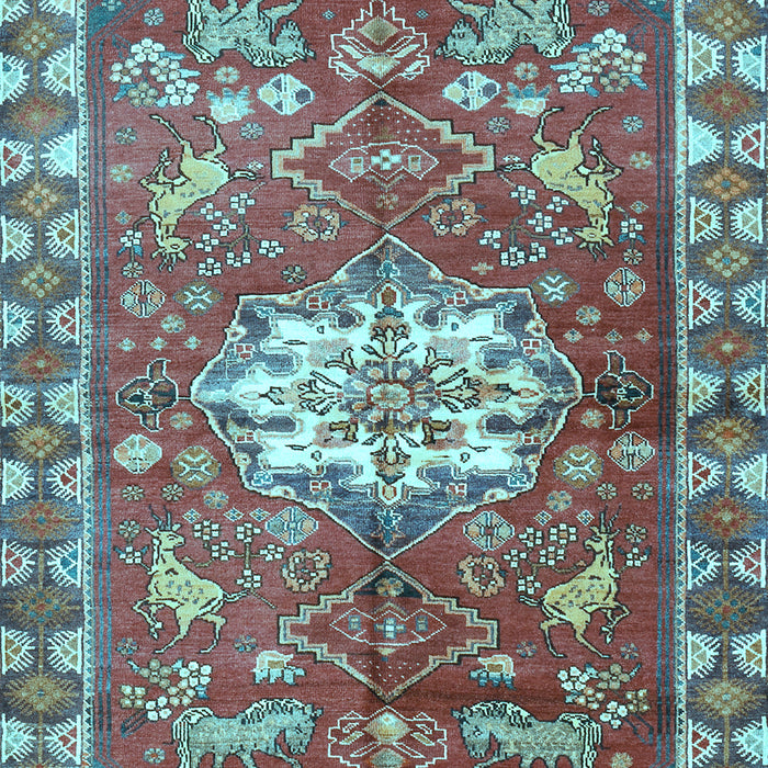 Animal Light Blue Traditional Rug, tr3052lblu