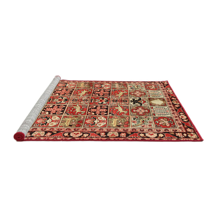 Sideview of Machine Washable Traditional Sandy Brown Rug, wshtr3053