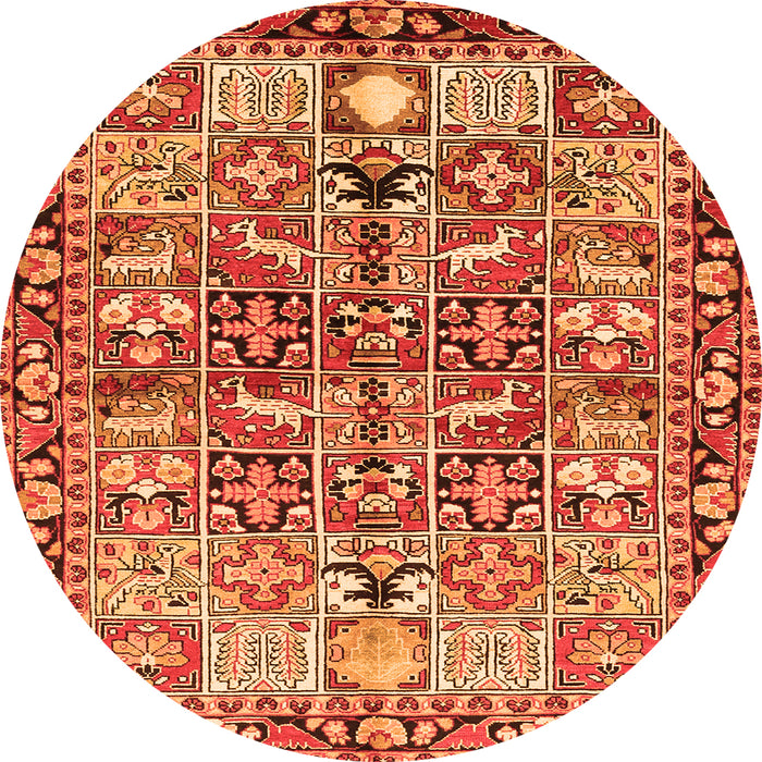 Square Persian Orange Traditional Rug, tr3053org