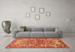 Machine Washable Persian Orange Traditional Area Rugs in a Living Room, wshtr3053org