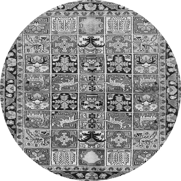 Machine Washable Persian Gray Traditional Rug, wshtr3053gry