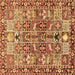 Square Machine Washable Persian Brown Traditional Rug, wshtr3053brn