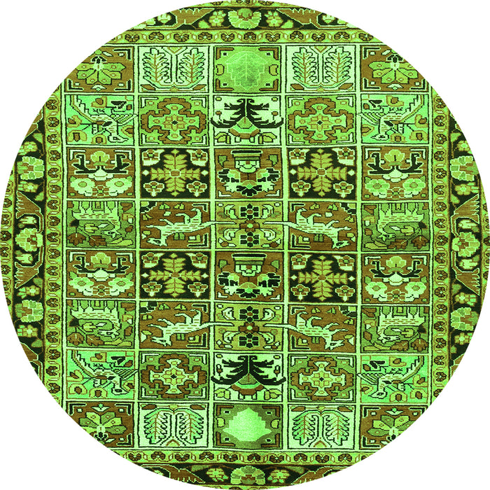 Machine Washable Persian Green Traditional Area Rugs, wshtr3053grn