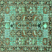 Square Persian Turquoise Traditional Rug, tr3053turq