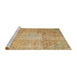 Sideview of Machine Washable Traditional Cinnamon Brown Rug, wshtr3054