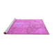 Sideview of Machine Washable Persian Purple Traditional Area Rugs, wshtr3054pur