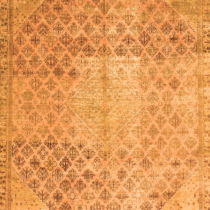 Serging Thickness of Machine Washable Persian Orange Traditional Area Rugs, wshtr3054org