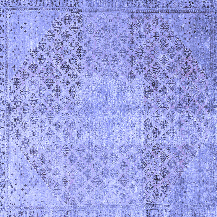Square Persian Blue Traditional Rug, tr3054blu