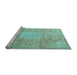 Sideview of Machine Washable Persian Light Blue Traditional Rug, wshtr3054lblu