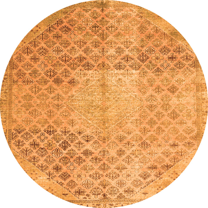 Square Persian Orange Traditional Rug, tr3054org