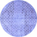 Round Persian Blue Traditional Rug, tr3054blu