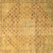 Square Persian Brown Traditional Rug, tr3054brn