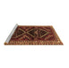 Sideview of Machine Washable Persian Brown Traditional Rug, wshtr3055brn