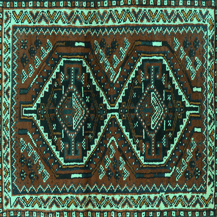 Square Machine Washable Persian Turquoise Traditional Area Rugs, wshtr3055turq