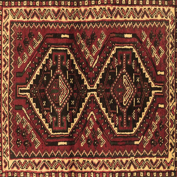 Square Machine Washable Persian Brown Traditional Rug, wshtr3055brn