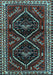 Machine Washable Persian Light Blue Traditional Rug, wshtr3055lblu