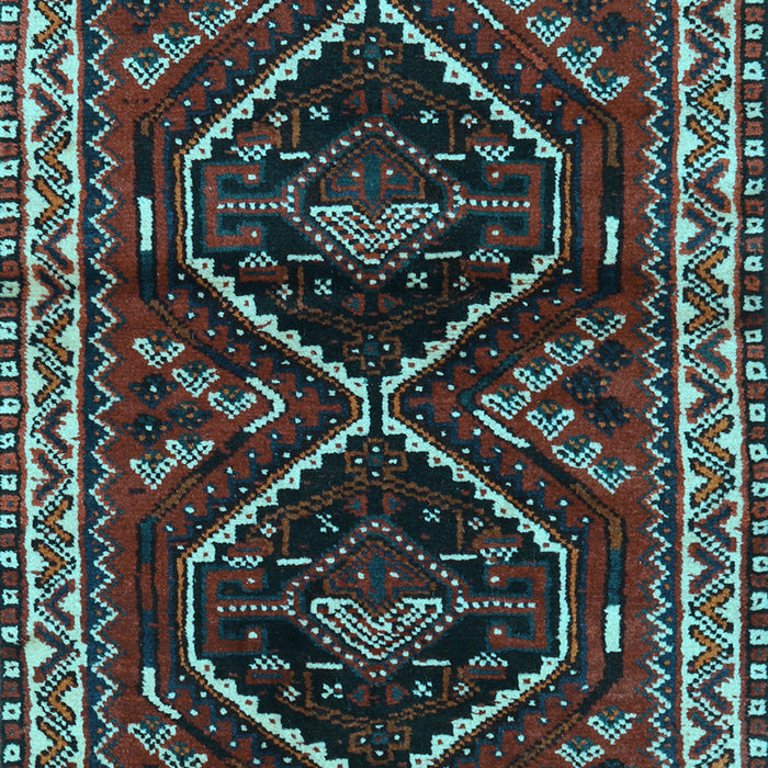 Machine Washable Persian Light Blue Traditional Rug, wshtr3055lblu