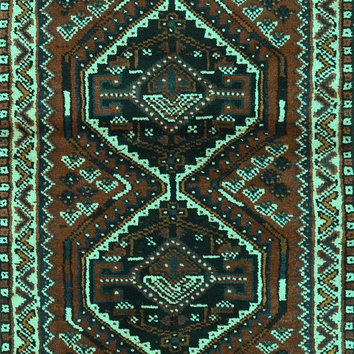 Machine Washable Persian Turquoise Traditional Area Rugs, wshtr3055turq