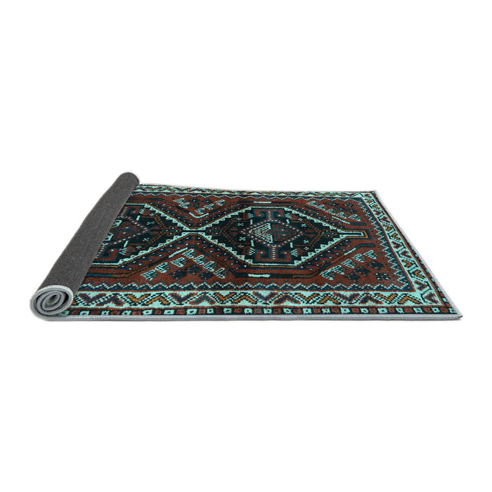 Sideview of Persian Light Blue Traditional Rug, tr3055lblu