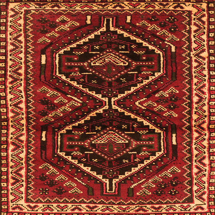 Serging Thickness of Persian Orange Traditional Rug, tr3055org