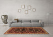 Machine Washable Persian Brown Traditional Rug in a Living Room,, wshtr3055brn